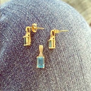 Earring and pendant set 14karat gold